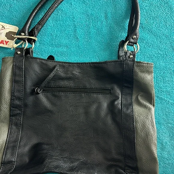 UNION BAY skull SHOULDER WOMEN black handbag - Picture 2 of 4